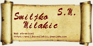 Smiljko Milakić vizit kartica